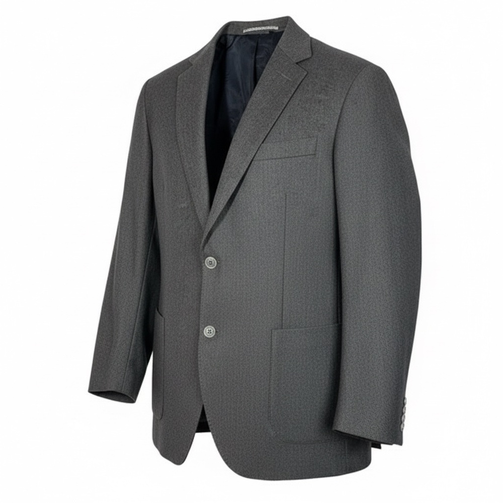 Saks Fifth Avenue 44L Slim Fit Brown Wool Sport Coat Blazer 2 Button Tailored
